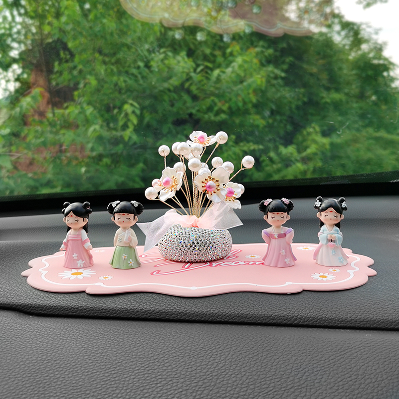 古风女孩香水汽车摆件