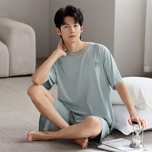 TRC莫代尔男士 短裤 睡衣薄款 短袖 批 凉爽透气居家休闲舒适夏季 新款