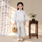 套装 女童汉服长袖 春季 儿童唐装 民族风秋 新中式 小女孩超仙古装 童装