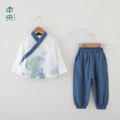 2026新款 新中式 国风宝宝唐装 套装 薄 春秋男孩古装 儿童汉服男童夏季