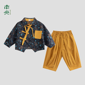 套装 新中式 春装 儿童唐装 古风秋 2026新款 儿童日常可穿汉服男童长袖