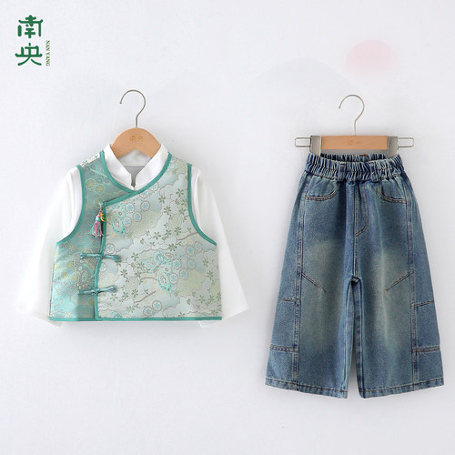 南央汉服男童新中式套装春秋季