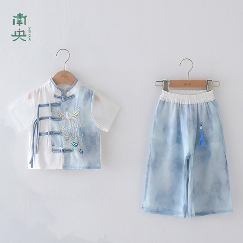 新中式儿童装男童夏季汉服套装薄
