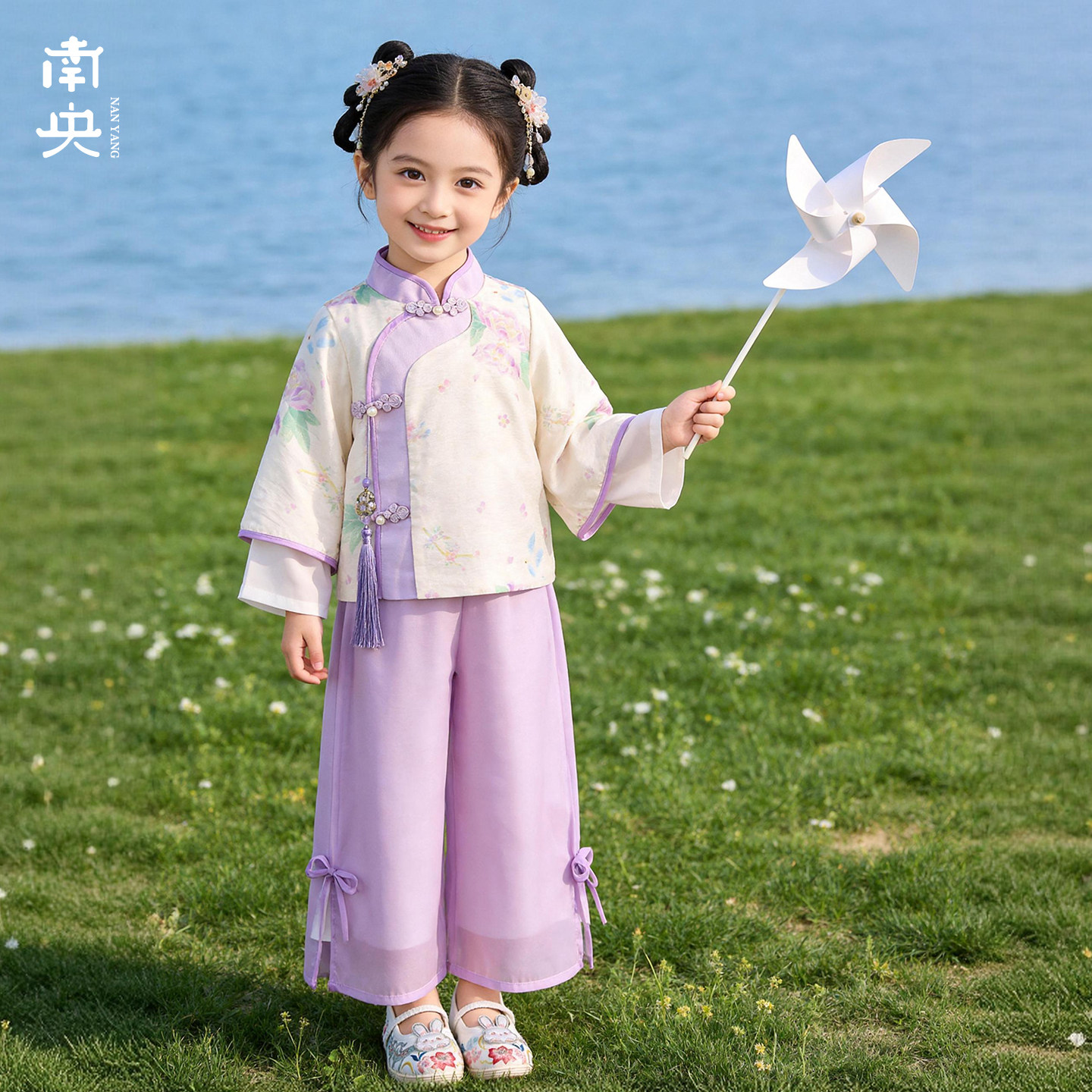 女童改良汉服中秋节儿童服装宝宝图片