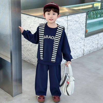 男童套装2025新款帅气时髦衣服