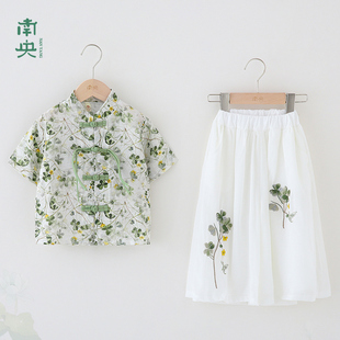 儿童汉服男童夏季短袖套装中国风童装小童中式古装国学服演出服装