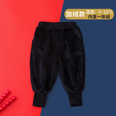 男童加绒裤子秋冬季儿童长裤