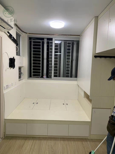 香港全屋定制公屋家俬家具订做衣帽间柜榻榻米床衣柜深圳书柜订造