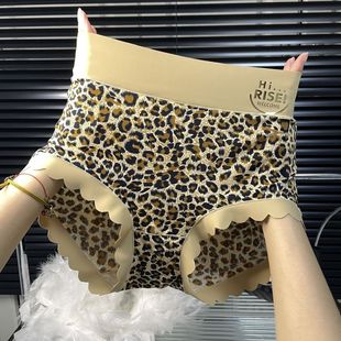 甜美爆款 三角 豹纹抗菌性感内裤 无痕女士印花纯欲蕾丝冰丝透气短裤