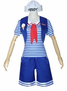 万圣节Stranger Things怪奇物语3cospiay服冰淇淋店员服装现货
