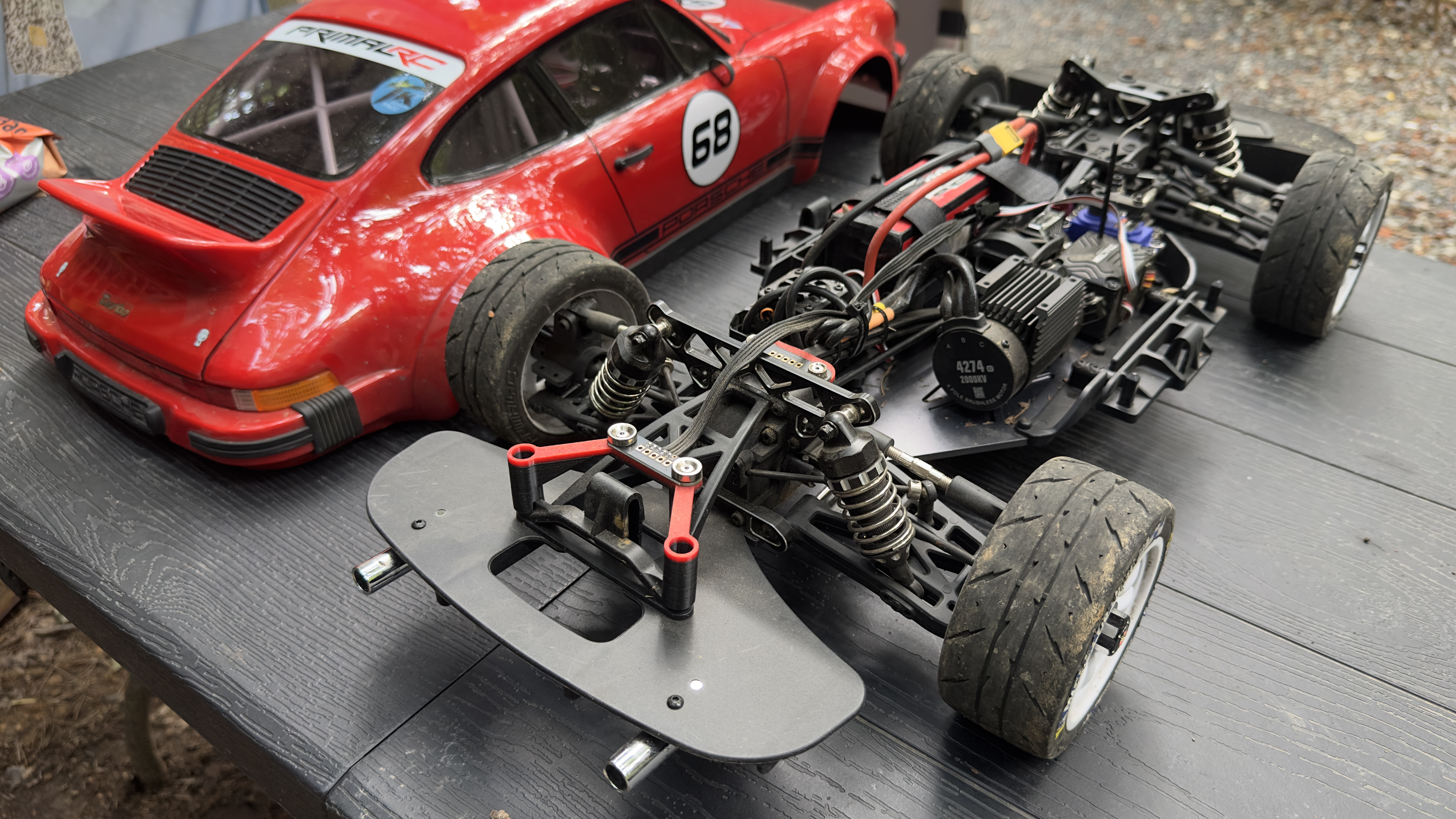 TRCC出品 KM1/7保时捷拉力 灯光免插板 升级改装