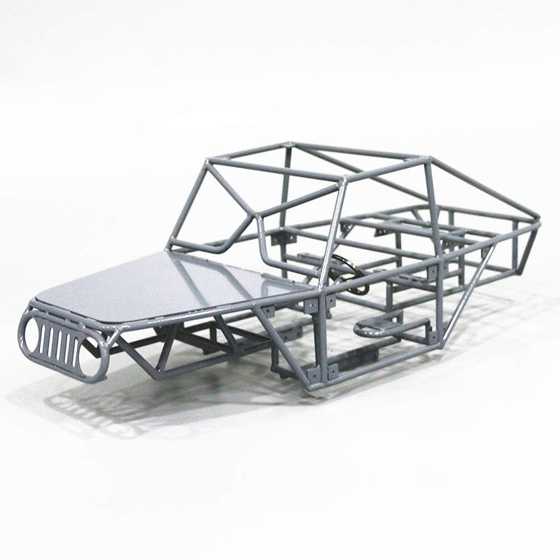 GuChuTribe Scx10 牧马人313轴距仿真攀爬猪笼车壳 RC拟真攀爬车