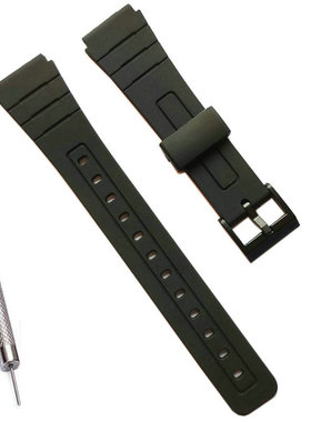 代用卡西欧电子表带小方块手表带18mm树脂F84/F91/F91W/F94/F105