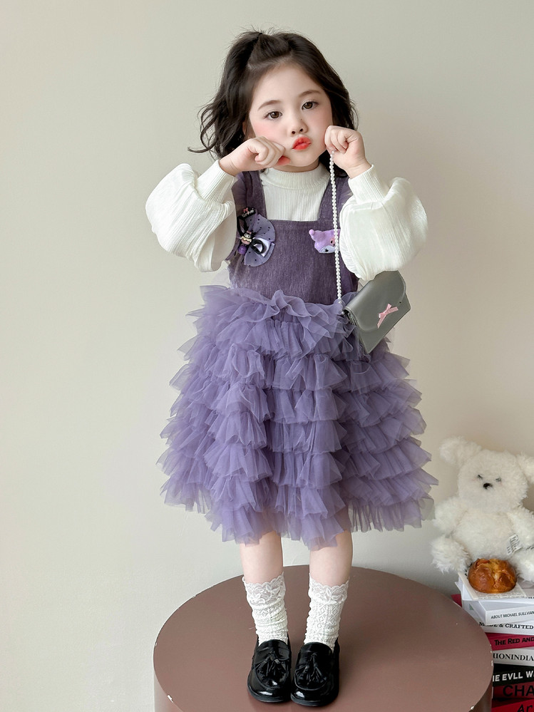 女童连衣裙库洛米秋冬季新款儿童生日礼服蛋糕裙子公主裙洋气