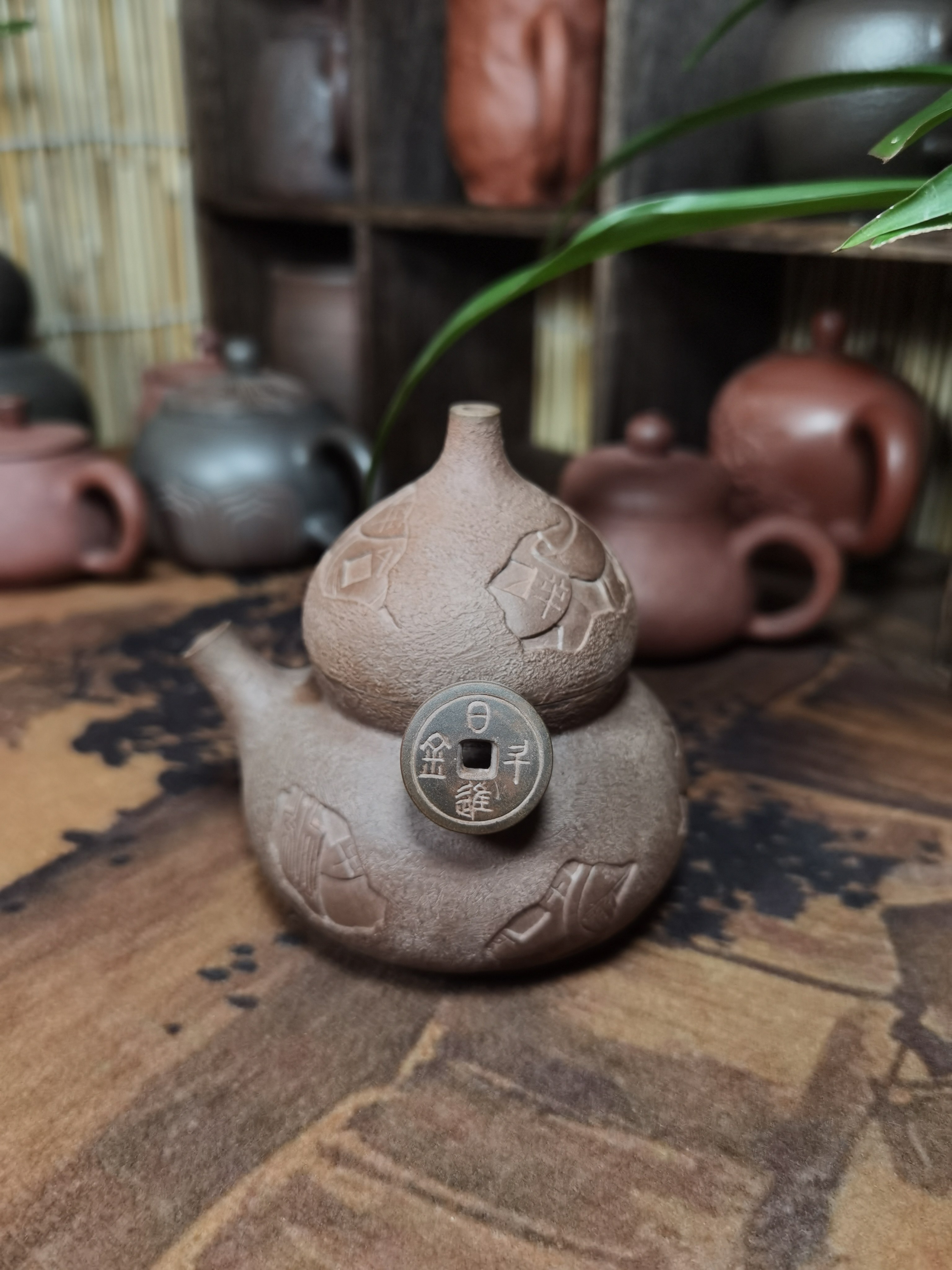 广西钦州坭兴陶茶壶原矿陶土全手工制作手工雕刻容量130cc包邮