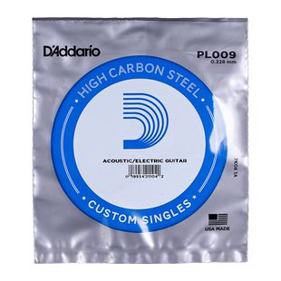 D'Addario达达里奥PL009 PL010民谣吉他电吉他琴弦单弦一弦1弦009
