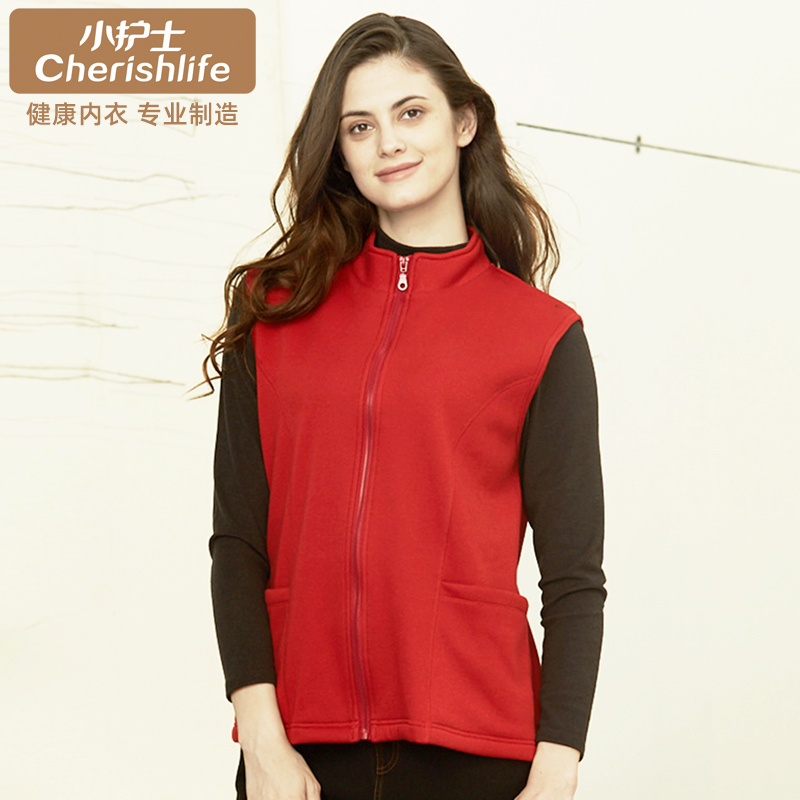 小护士加绒加厚保暖背心无袖马甲