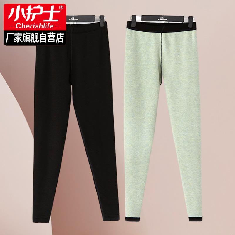 小护士保暖裤男女士冬加绒加厚双层秋裤内穿宽松打底衬裤线裤棉裤