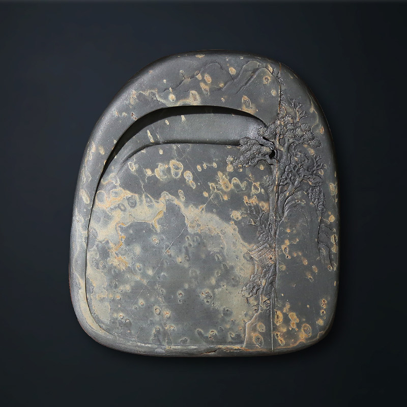 歙砚老坑水舷坑金星砚台