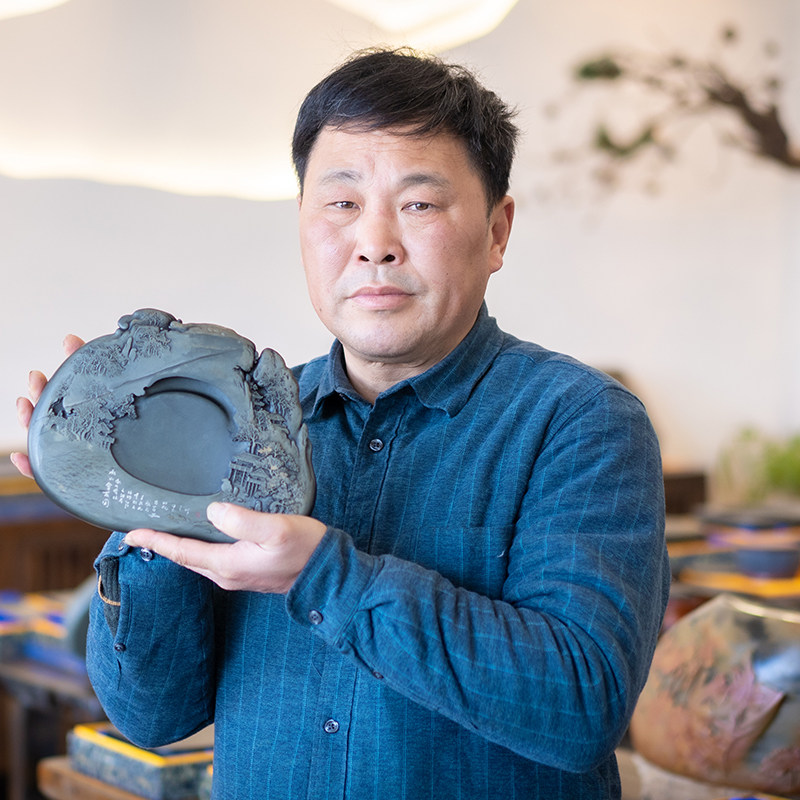 方学斌收藏级砚台老坑眉子坑