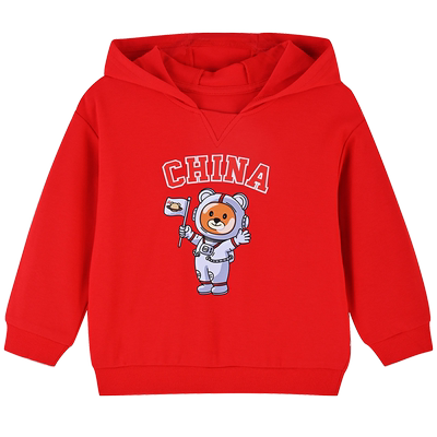 铅笔俱乐部童装2025年春秋新款男小童卫衣儿童连帽T恤卡通长袖衫