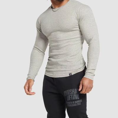GYMSHARK紧身螺纹长袖健身T恤