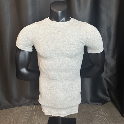 GYMSHARK男修身紧身螺纹短袖T恤