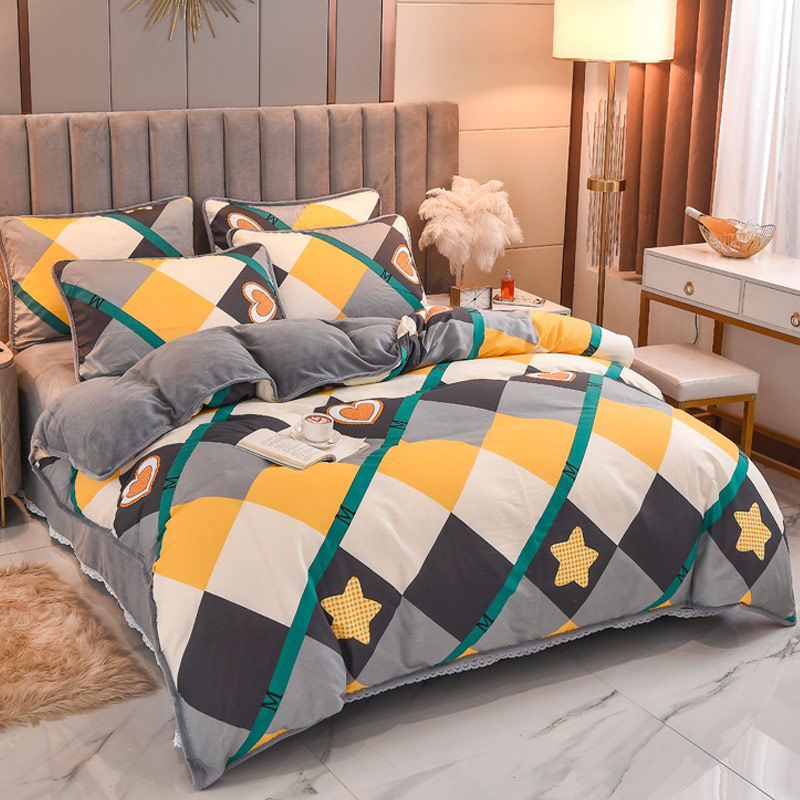 ab面加厚纯棉牛奶绒被套单件保暖一面全棉珊瑚法莱毛绒双人被罩冬|msdalam kategori seperai dan bantal, Quilt - dari Buy2taobao.com untuk memberikan perkhidmatan ejen Taobao profesional membeli