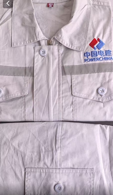 夏季薄款纯棉浅灰色长袖套装耐磨劳保工作服量大优惠工装劳保订制