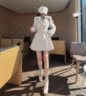 秋冬羊毛保暖收腰外套 iampretty代购 美腿小腰肢 一吻定情韩国女装