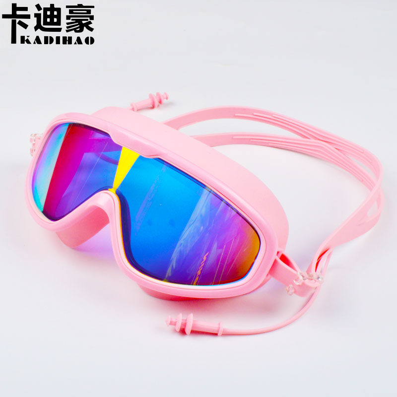 泳镜防水防雾高清游泳眼镜女近视潜水男儿童泳帽套装专业护鼻一体