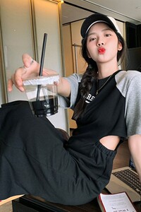 现货 买有家秀2025新款夏季休闲露腰连衣裙2C098-8867P125K178图片