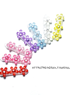 豌豆铺Peas box |水晶闪钻花朵宠物约克夏头饰幼犬迷你发夹狗头饰