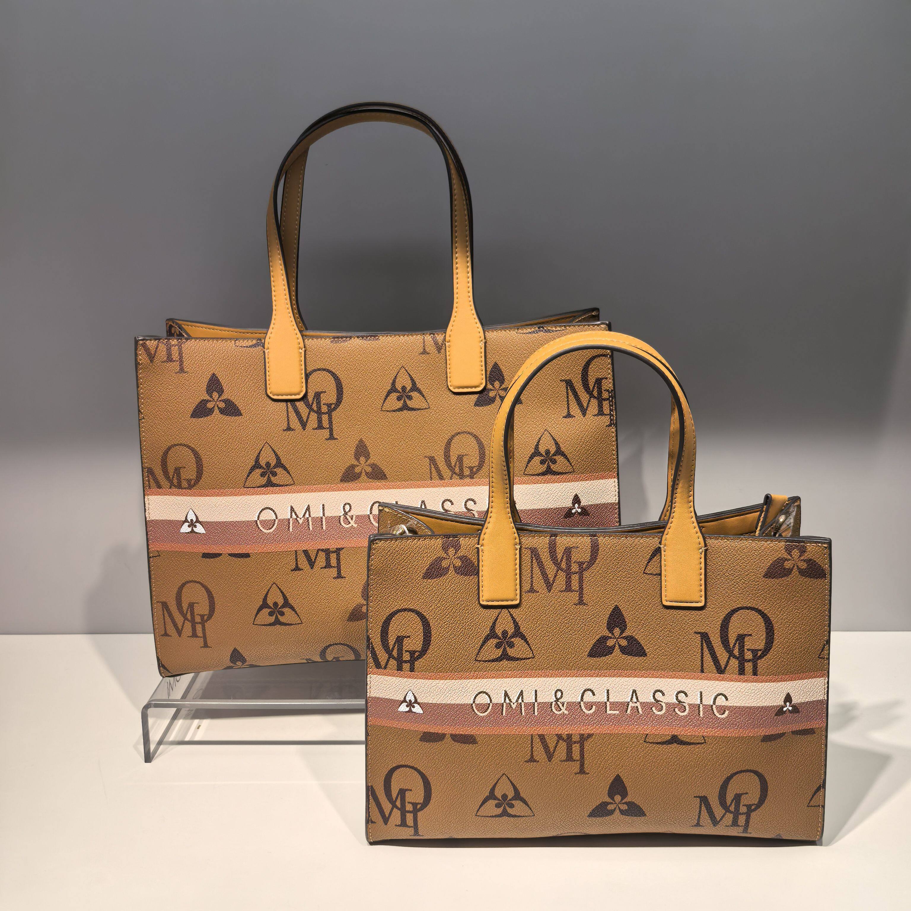 欧米包包女2024新款大容量托特包小众休闲百搭老花单肩手提包