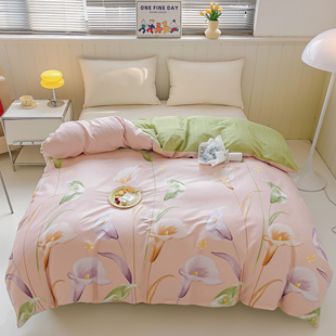 萱黛兰梦新款13070全棉印花单被套1.5纯棉斜纹四季款双人被罩2米