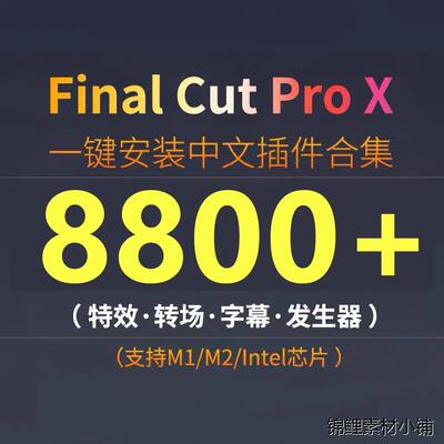 FCPX插件合集转场字幕磨皮效果调色支持Final cut pro10.5支持M1