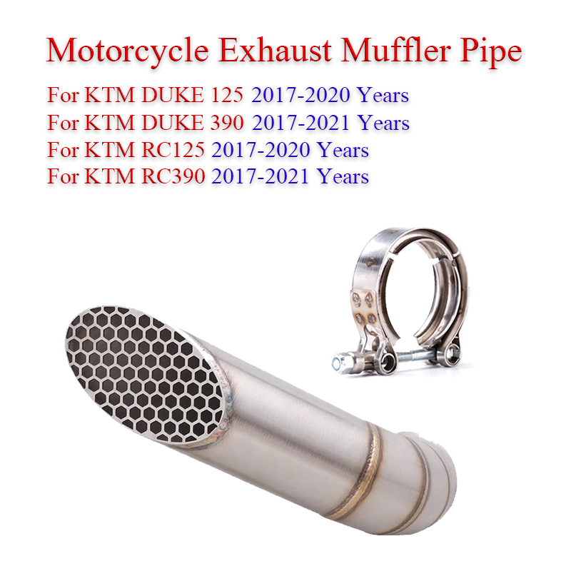 摩托车改装适用18-21年KTM250 390不锈钢排气RC390迷你尾段排气管