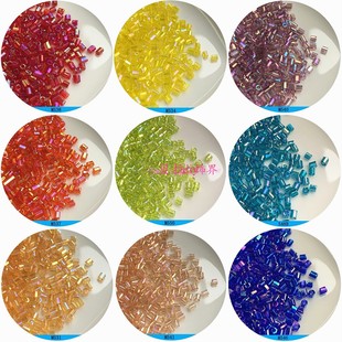 diy古风发饰流苏配件手工十字绣梭编挂件饰品材料 2mm幻彩管珠