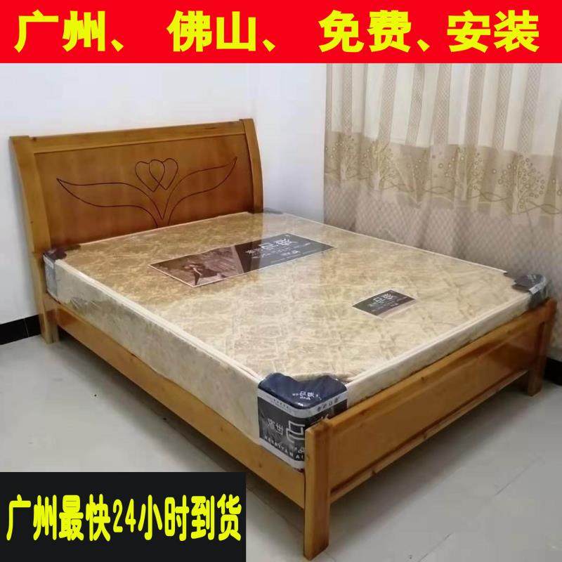 广州佛山实木床双人床1.5米橡木床1.8m经济出租房简易1.2米单人床在类目 住宅家具, 床类, 实木床中 - 来自Buy2taobao.com提供专业的淘宝代购服务