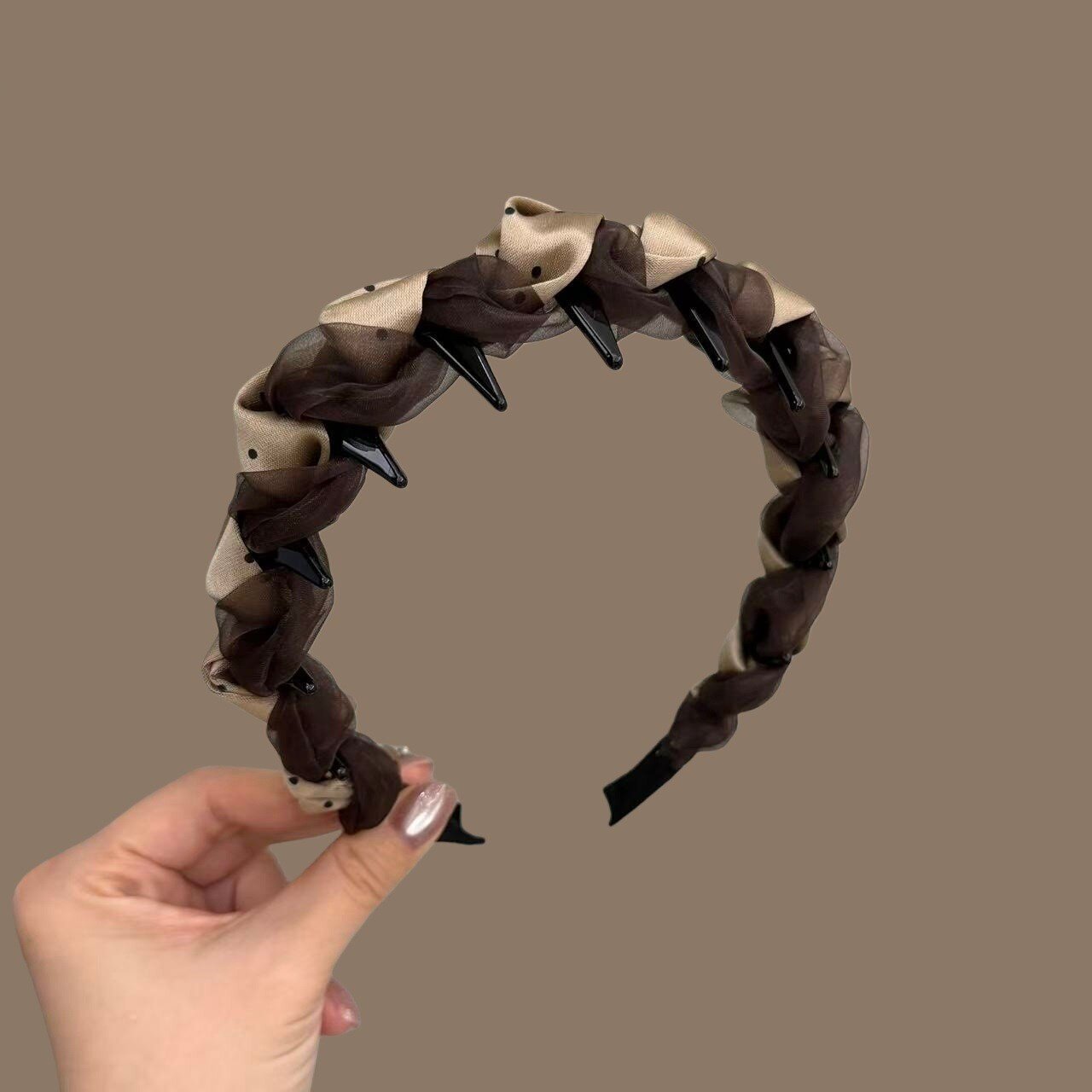 韩系百搭麻花编织带齿发卡高颅顶发箍女防滑洗脸头箍2026新款发饰