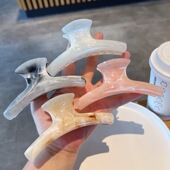 水墨风大抓夹大号鲨鱼夹高级感纹理发夹发卡简约气质发饰女