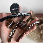 醋酸咖啡色大号抓夹森系精致发夹女后脑勺鲨鱼夹子大号发抓夹头饰