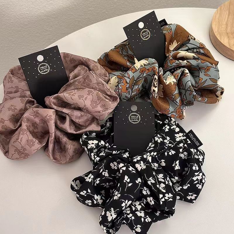 韩国新款2023碎花大肠圈法式发圈