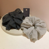 日韩简约网纱波点大肠发圈高级感气质温柔复古头绳大号头花头饰女