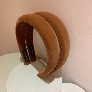 美拉德复古纯色发箍女高颅顶显脸小外出百搭头箍洗脸压发头饰发饰