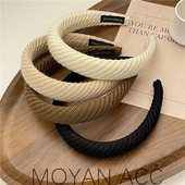 秋冬针织发箍2022年网红新款 洗脸头箍高级感小众简约发卡头饰女