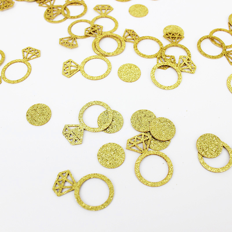 镂空钻戒纸质碎片婚礼抛撒纸屑结婚求婚定婚情人节派对装饰用品