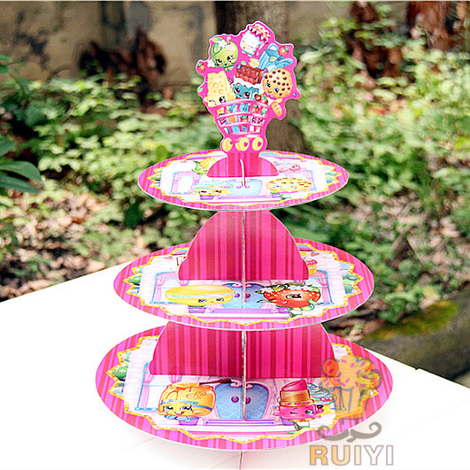 卡通三层蛋糕架儿童生日派对