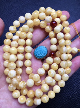 蜜蜡手串质感项链