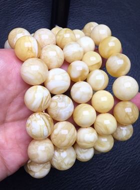 俄料精品 白花 白蜡手串  13mm 14mm 15mm 价格不一 旺旺询价